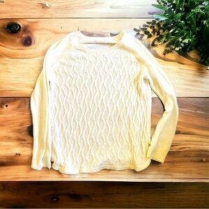 Cream off white soft and cozy knit sweater